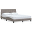 sengeramme uden madras Hanko 140x190 cm stof gråbrun