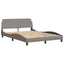 sengeramme uden madras Hanko 140x190 cm stof gråbrun