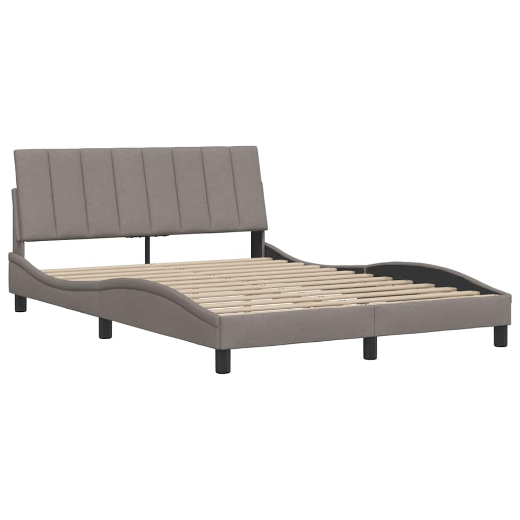 sengeramme uden madras Hanko 140x190 cm stof gråbrun