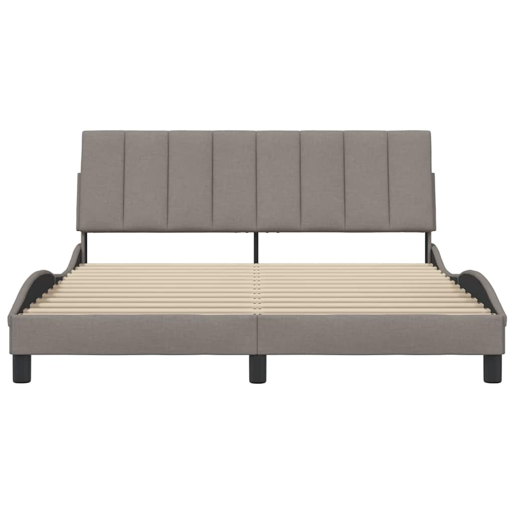 sengeramme uden madras Hanko 160x200 cm stof gråbrun