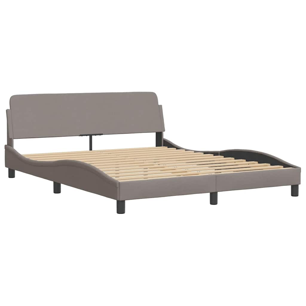 sengeramme uden madras Hanko 160x200 cm stof gråbrun