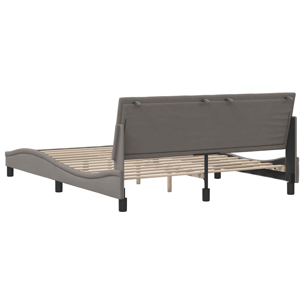 sengeramme uden madras Hanko 160x200 cm stof gråbrun