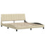 sengeramme uden madras Hanko 180x200 cm stof cremefarvet