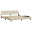 sengeramme uden madras Hanko 200x200 cm stof cremefarvet