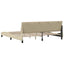 sengeramme uden madras Hanko 200x200 cm stof cremefarvet