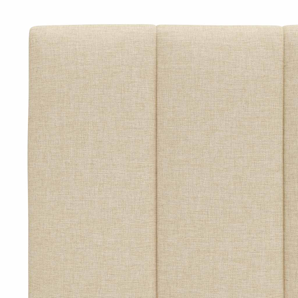 sengeramme uden madras Hanko 200x200 cm stof cremefarvet