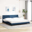 sengeramme uden madras Hanko 200x200 cm stof blå