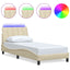 sengeramme uden madras Hanko 90x190 cm stof cremefarvet