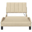 sengeramme uden madras Hanko 90x190 cm stof cremefarvet