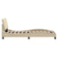 sengeramme uden madras Hanko 90x190 cm stof cremefarvet