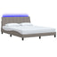 sengeramme uden madras Hanko 160x200 cm stof gråbrun