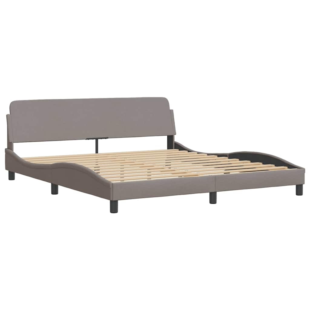 sengeramme uden madras Hanko 180x200 cm stof gråbrun