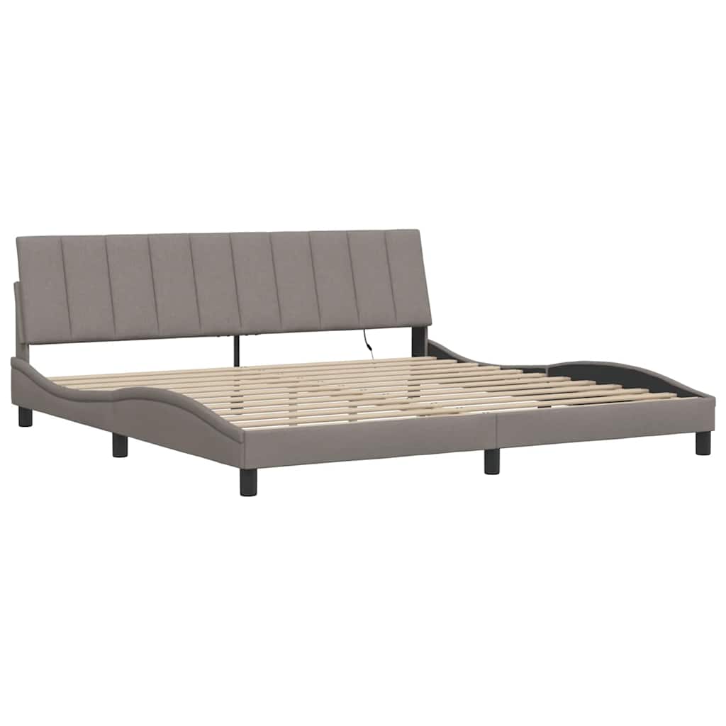 sengeramme uden madras Hanko 200x200 cm stof gråbrun