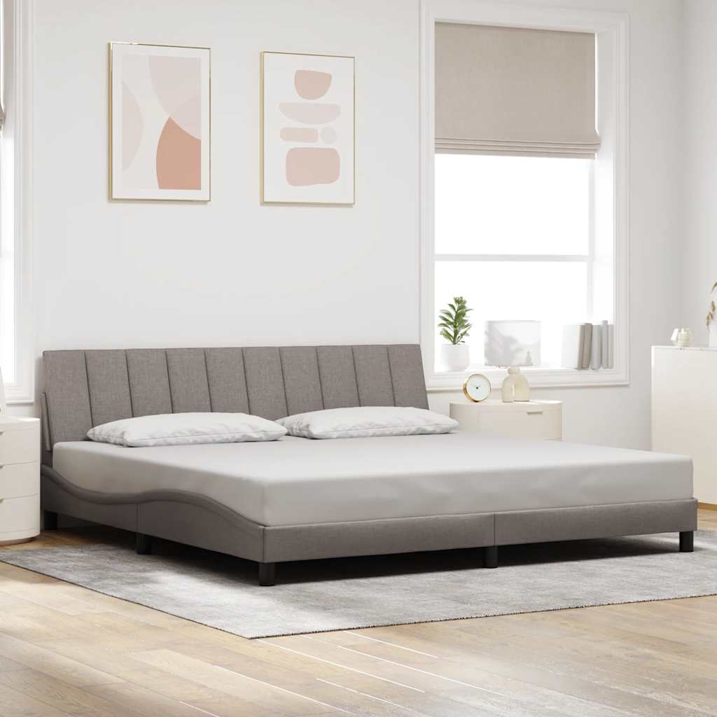 sengeramme uden madras Hanko 200x200 cm stof gråbrun