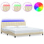 sengeramme uden madras Hanko 200x200 cm stof cremefarvet