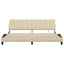 sengeramme uden madras Hanko 200x200 cm stof cremefarvet
