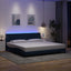 sengeramme uden madras Hanko 200x200 cm stof blå