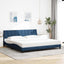sengeramme uden madras Hanko 200x200 cm stof blå
