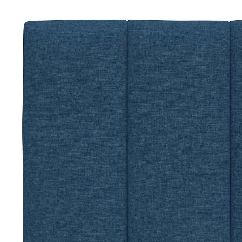 seng med madras Hanko 80x200 cm stof blå