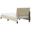 seng med madras Hanko 90x190 cm stof cremefarvet