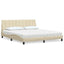 seng med madras Hanko 180x200 cm stof cremefarvet