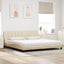 seng med madras Hanko 200x200 cm stof cremefarvet