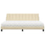 seng med madras Hanko 200x200 cm stof cremefarvet