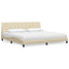 seng med madras Hanko 200x200 cm stof cremefarvet