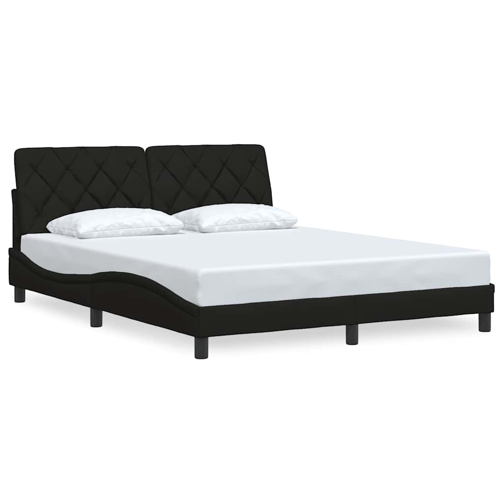 sengeramme uden madras 160x200 cm stof sort