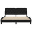 sengeramme uden madras 160x200 cm stof sort