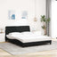 sengeramme med LED uden madras 160x200 cm stof sort