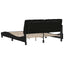 sengeramme med LED uden madras 160x200 cm stof sort