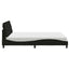 Seng med madras 160x200 cm stof sort