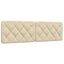 Seng med madras 160x200 cm stof cremefarvet