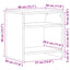 sengeborde 2 stk. 40x30x40 cm konstrueret træ gammelt trælook