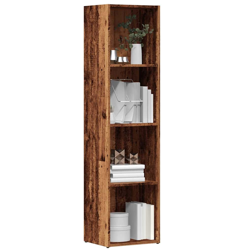 bogskab 36x30x143 cm konstrueret træ antikt træ billede
