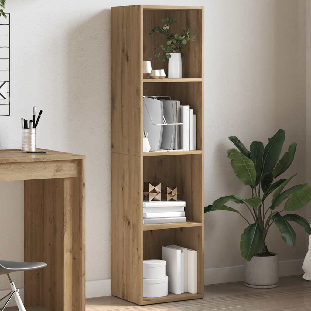 bogskab 36x30x143 cm konstrueret træ kunsteg billede