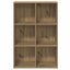 bogreol/skænk 66x30x98 cm konstrueret træ egetræ
