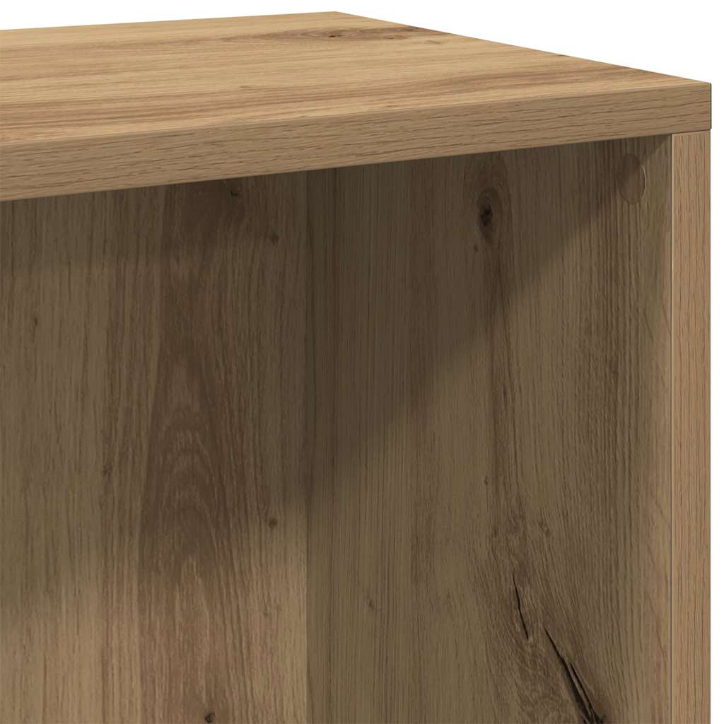 bogreol/skænk 66x30x98 cm konstrueret træ egetræ