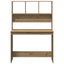skrivebord m. hylder 102x45x148 cm konstrueret træ kunsteg