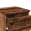 sengebord 30x30x40 cm konstrueret træ antikt trælook