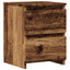 sengeborde 2 stk. 30x30x40 cm konstrueret træ antikt trælook