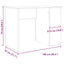 skrivebord 100x55x75 cm konstrueret træ kunsteg