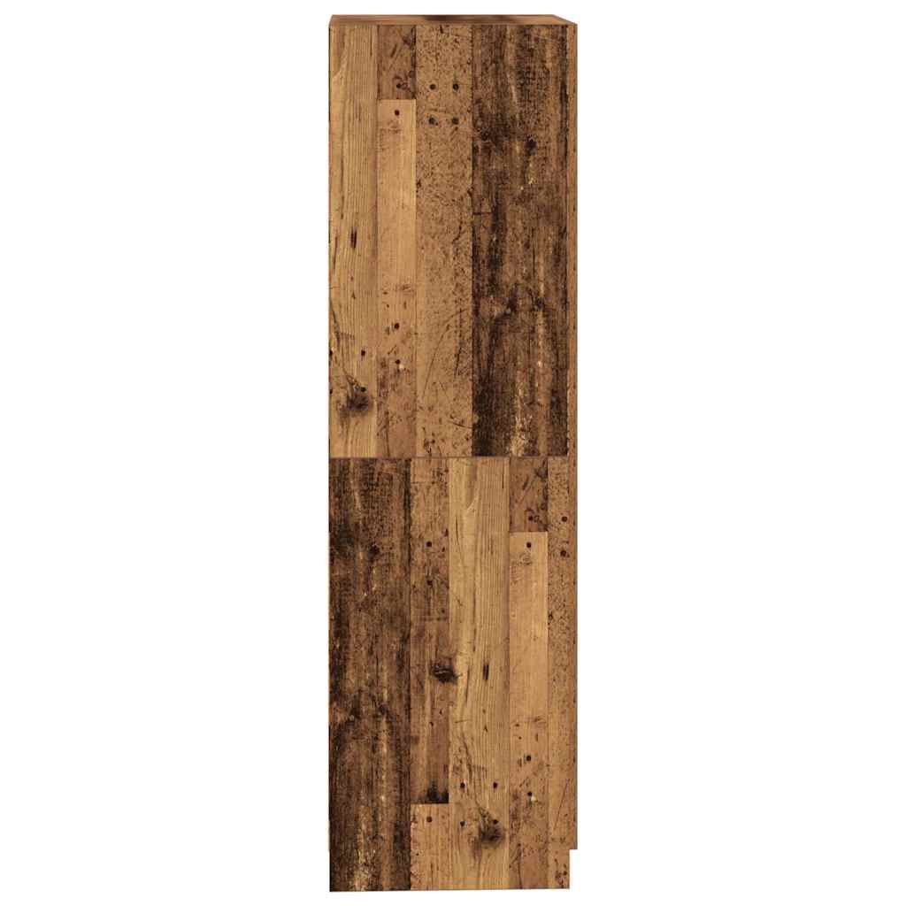 klædeskab 90x52x200 cm konstrueret træ antikt træ