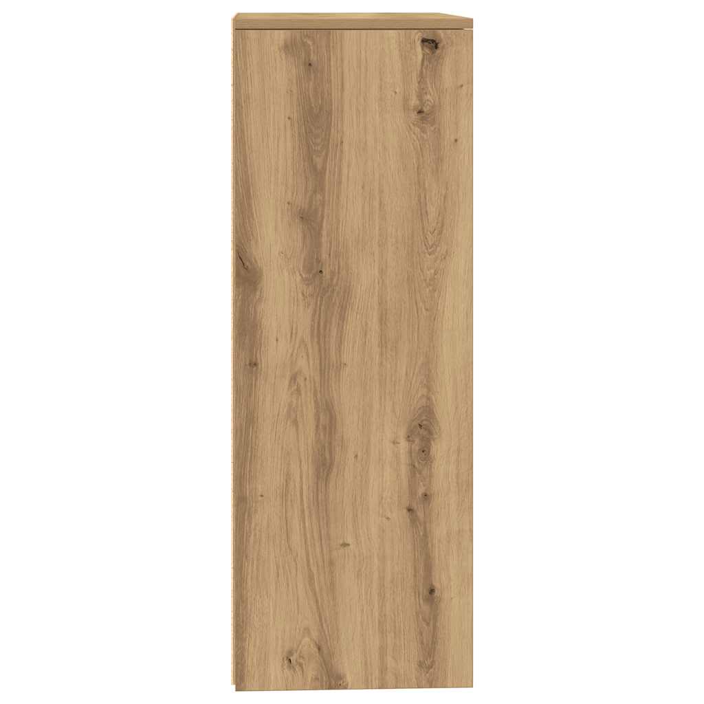 skænk med 6 skuffer 50x34x96 cm konstrueret træ artisan egetræ
