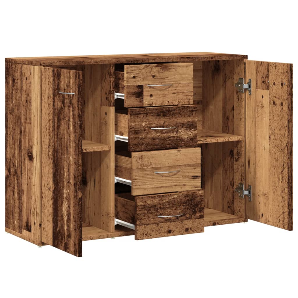 skab 88x30x64 cm konstrueret træ antikt trælook