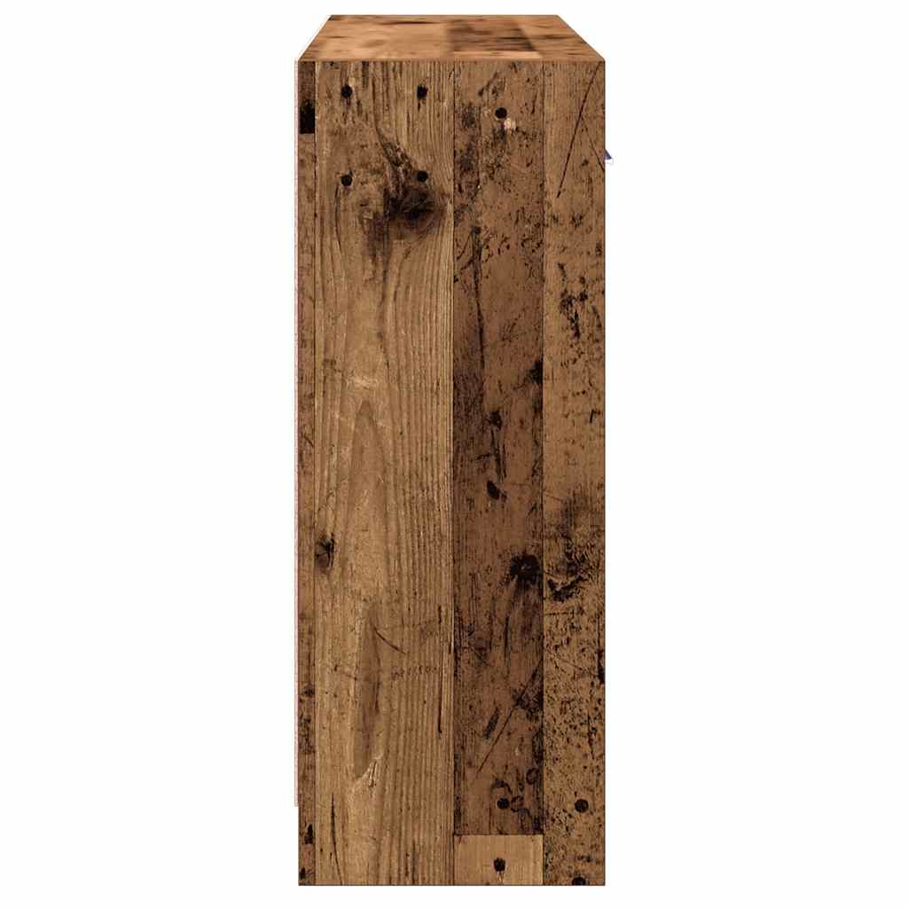 skænk 91x28x75 cm konstrueret træ antikt træ