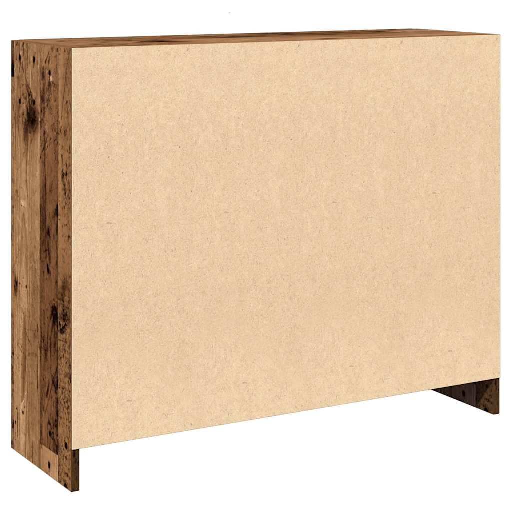 skænk 91x28x75 cm konstrueret træ antikt træ
