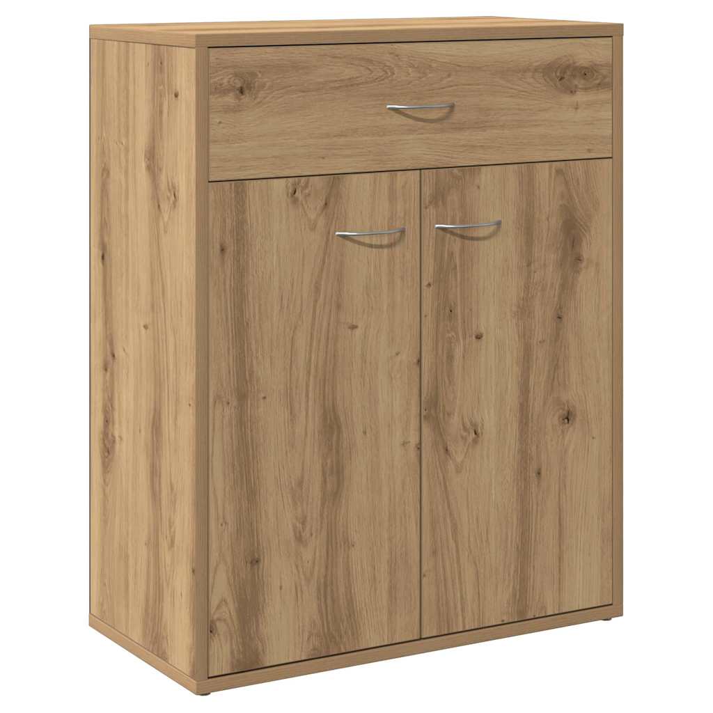 skænk 60x30x75 cm konstrueret træ egetræsfarve