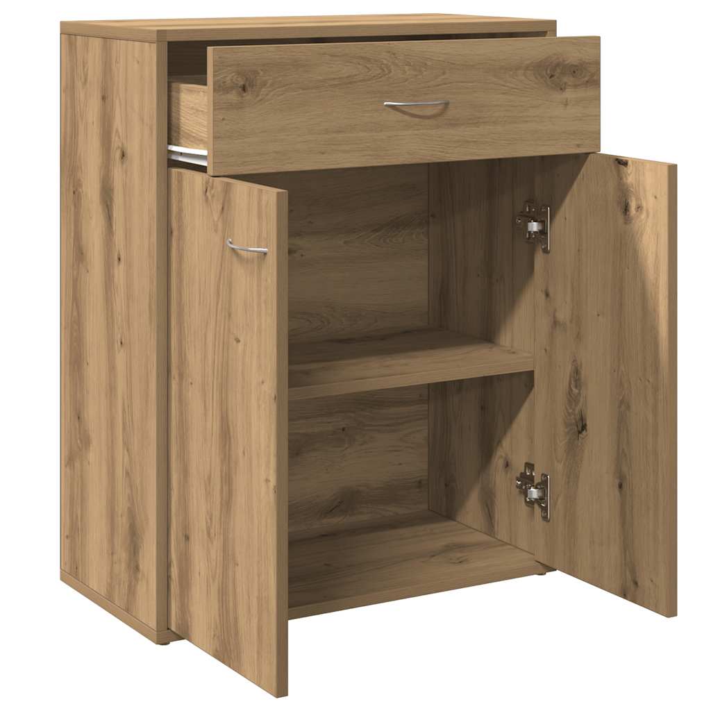 skænk 60x30x75 cm konstrueret træ egetræsfarve